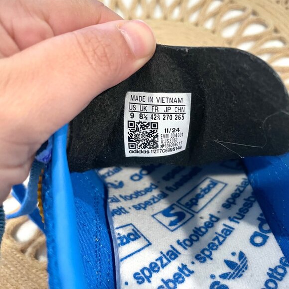 NWOT Adidas TRX Mesh SPZL Hi-Res Blue Shock Yellow Sneaker Size Men's 9 - Picture 4 of 10